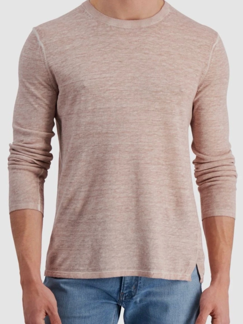 Michael Kors Men's Long-Sleeve Crewneck Cold Dye Cotton Sweater Size XL